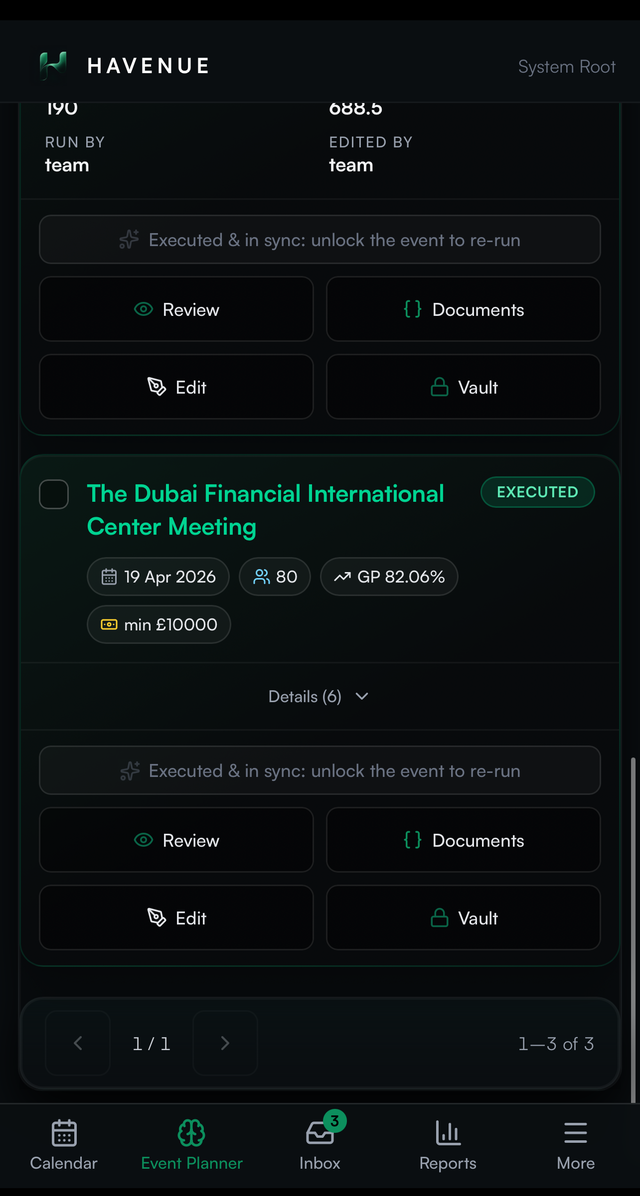 A catering order shown on a phone with the guest count, menu and dietary requirements visible